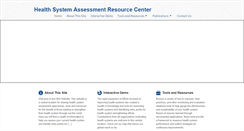 Desktop Screenshot of healthsystemassessment.org