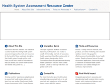 Tablet Screenshot of healthsystemassessment.org
